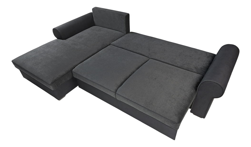 Rohová sedačka BRW Canyon Lux 3DL.REC (tmavosivá + čierna) (L)