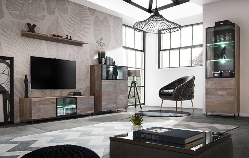 Mobilier living Penney 1 (canion wood) (cu iluminat)