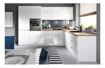 Dulap inferior de bucătărie D30 Aurellia (Alb + Alb lucios) (S)