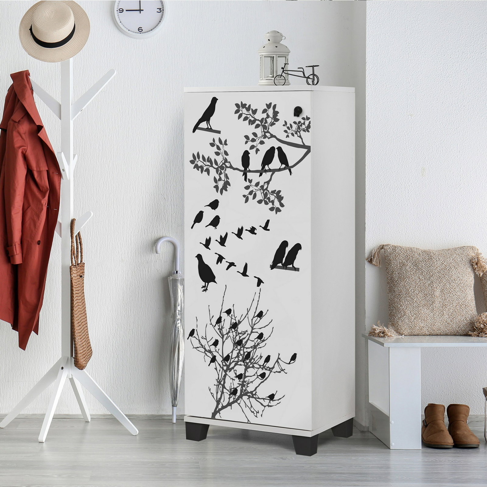 Cipősszekrény Feliz 510 (fehér + fekete)