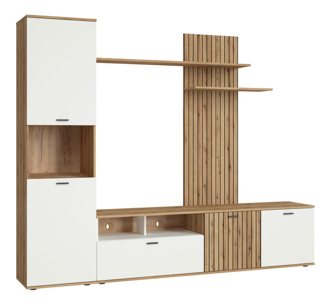 Nappali bútorsor Rolluna (evoke coast tölgy + fehér gyöngy)