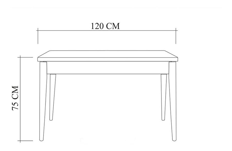 Set mobilier sufragerie Duvasa 14 (alb) (pentru 4 persoane)