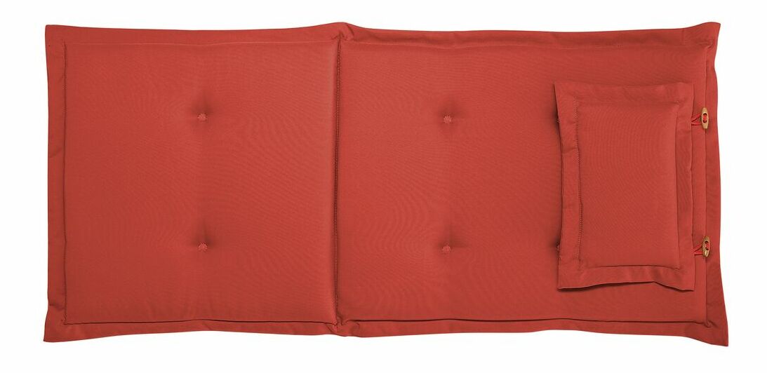 Set 2 buc scaune de grădină Amati (lemn închis + roșu)