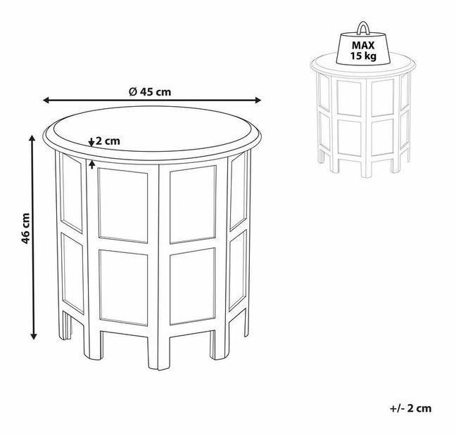 Măsuță de cafea Brystal (albastru)