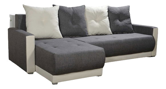 Rohová sedačka Ignatius (siva + béžová) (L)