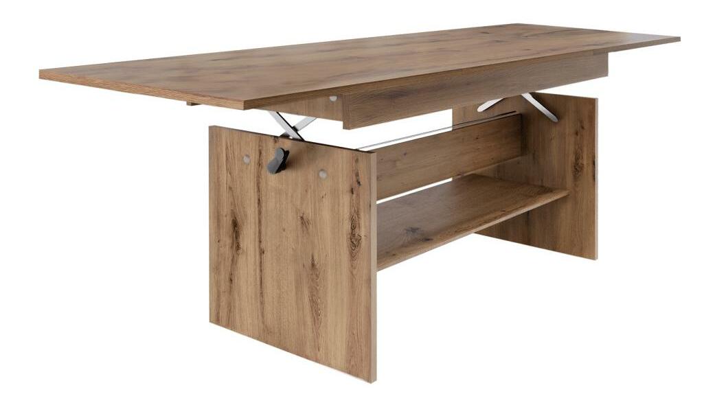 Rozkladací jedálenský stôl Likud (dub artisan) (pre 4-6 osôb)