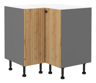 Donji kutni kuhinjski ormarić Avantoe 89x89 DN 1F BB (hrast artisan + antracit)