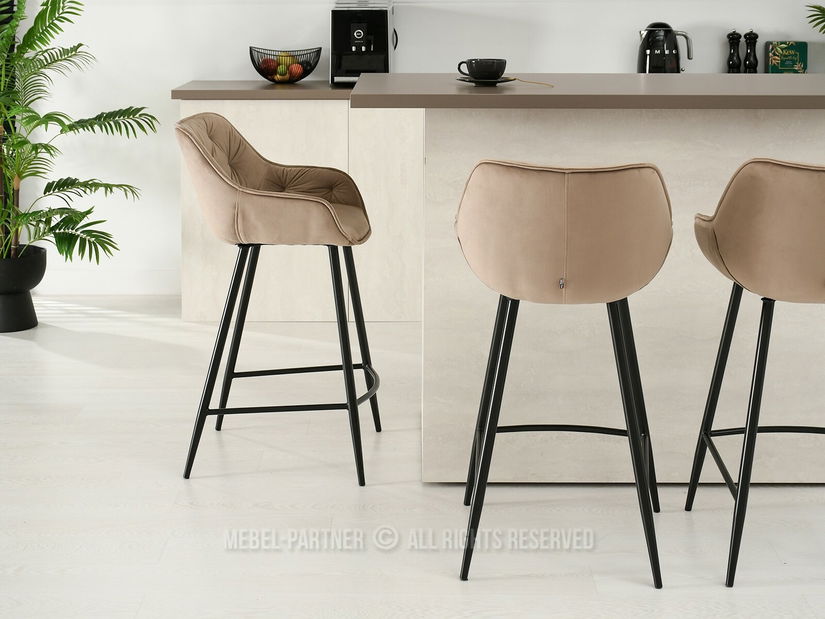 Stolička Lars (béžová + čierna)