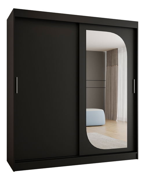 Ruhásszekrény 180 cm Lulu (fekete)