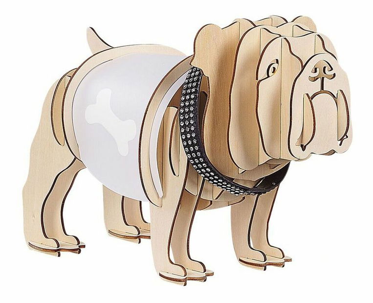 Stolná lampa Druella (svetlé drevo)