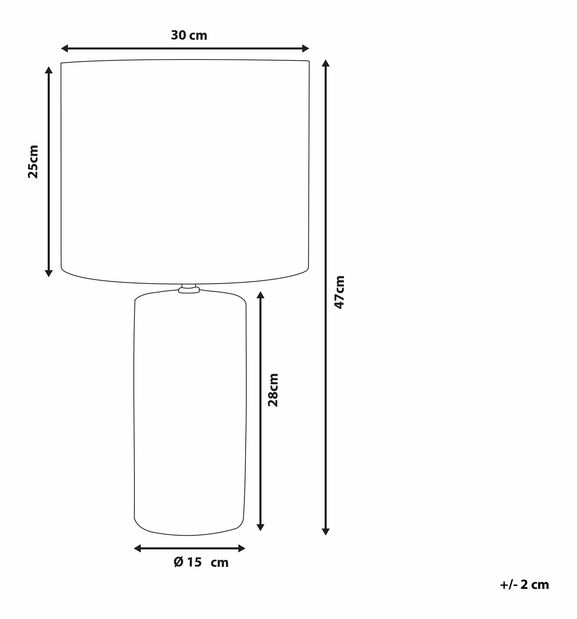 Lampă de masă Navotas (negru)