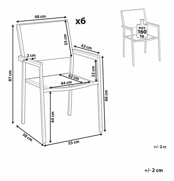 Set scaune 4 buc. Grosso (alb)
