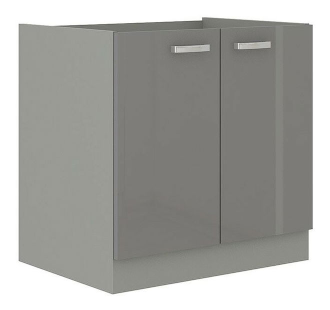 Szekrény a mosogató alá 80 ZL 2F BB Multi (szürke + fényes szürke)