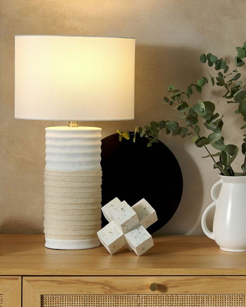 Stolná lampa Navasota (svetlobéžová)