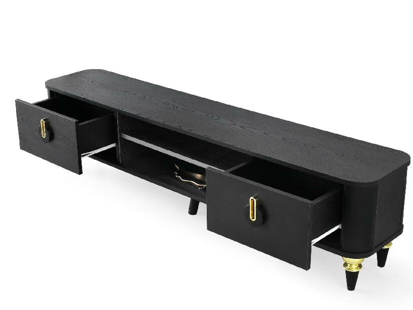 TV asztal/szekrény Kisive 2 (fekete + arany) 