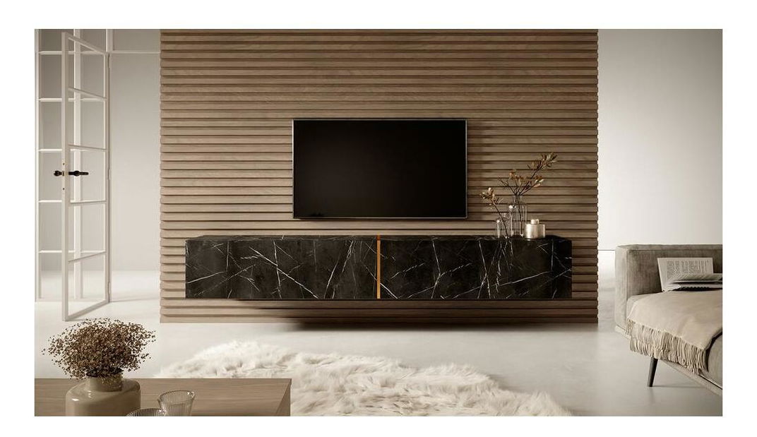 Masă TV Bakira 200 (marmiură negru)