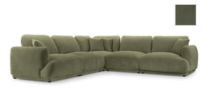 Rohová sedačka Chako (P) (zelená)