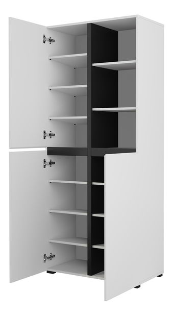 Polcos szekrény Crossroad H W88 (fehér + fekete)