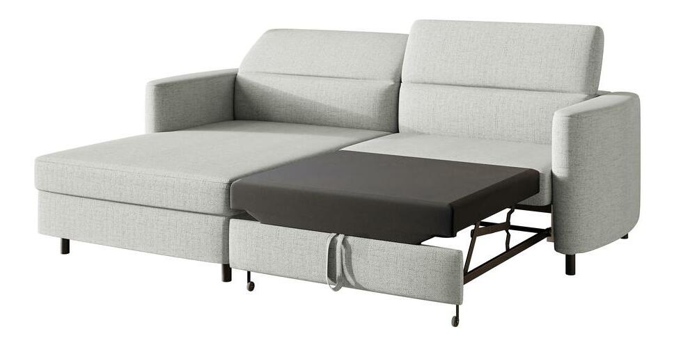 Sarokkanapé Buchu (B) (bézs szürke + fekete)