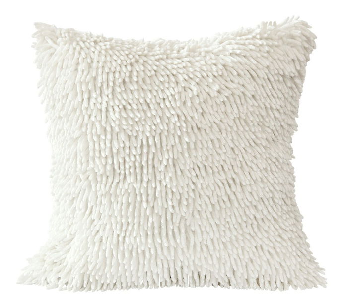 Pernă decorativă 50X50 cm Shaggy (alb) (1 buc)