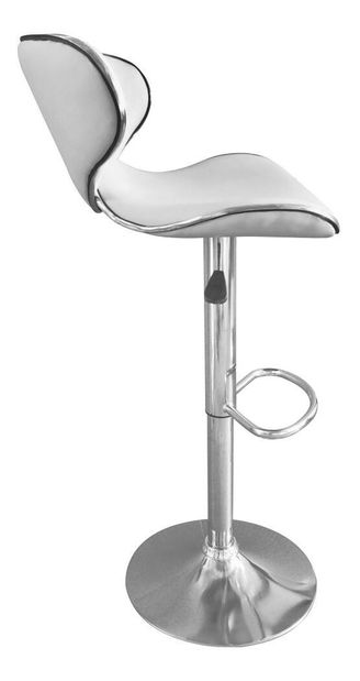Scaun bar Heidi (alb + crom)