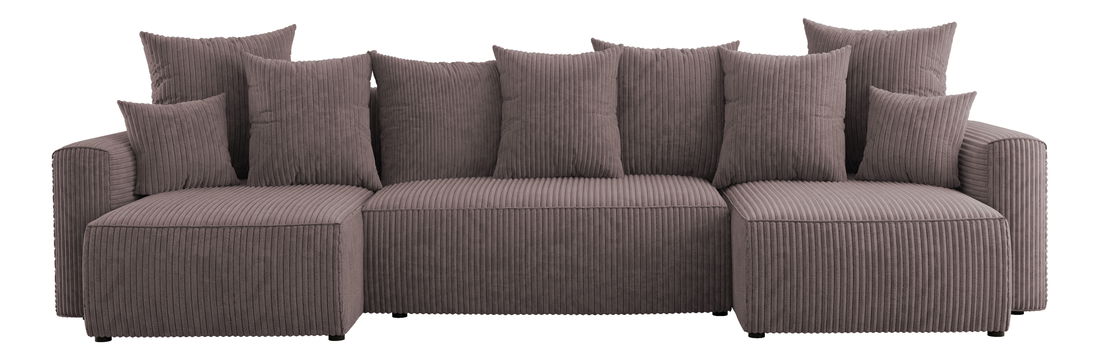 Kutna garnitura Denia U (tamnosmeđa)