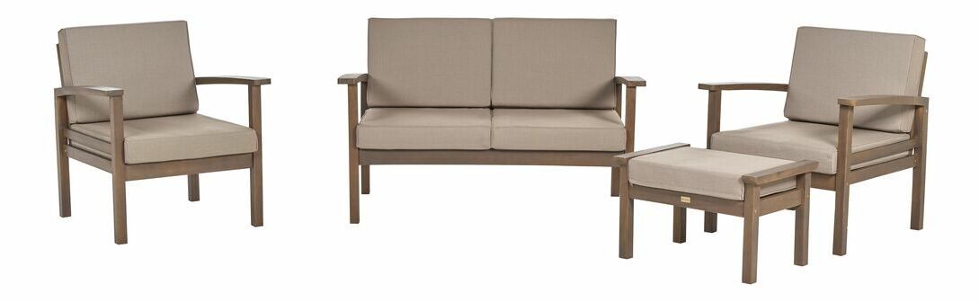 Set mobilier de grădină Manza (lemn închis)