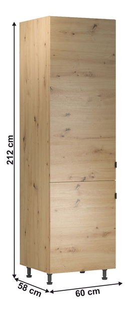 Dulap de bucătărie pentru alimente D60ZL Langari (stejar artisan) (S)