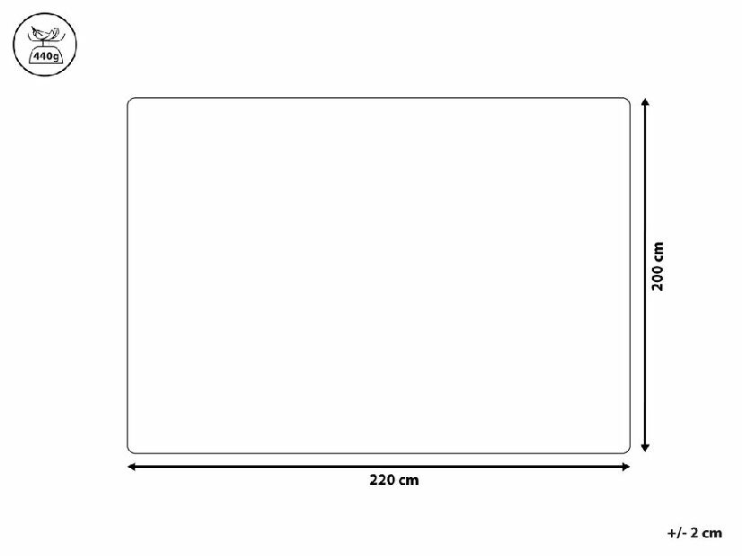 Prekrivač za krevet 200 x 220 cm Rockdale (smeđa) 