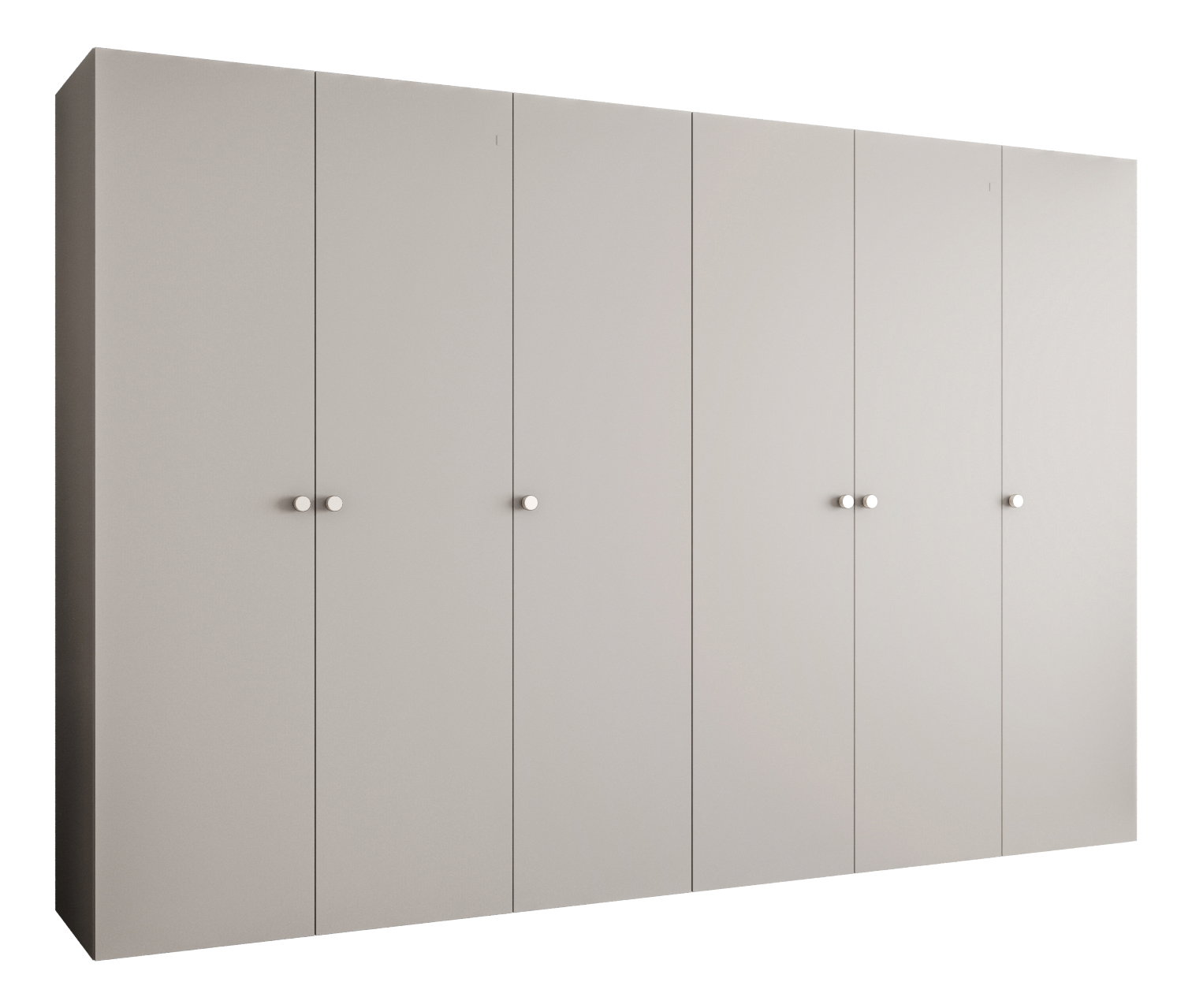 Šatníková skriňa 300 cm Parna 1 (kašmír + strieborná)