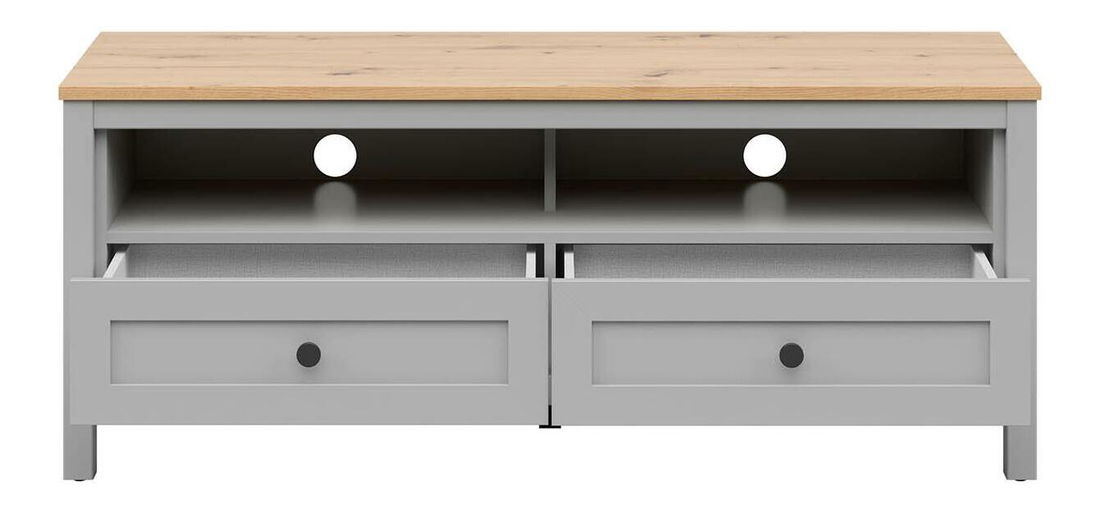 TV stolík BRW Salga 11 (arktická sivá + dub artisan) 