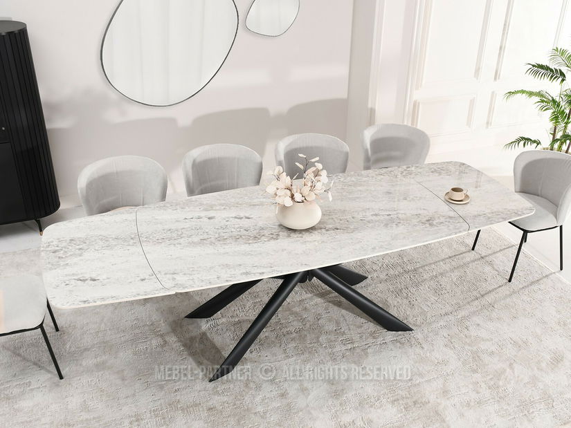 Masă sufragerie Deportaron (gri + negru)