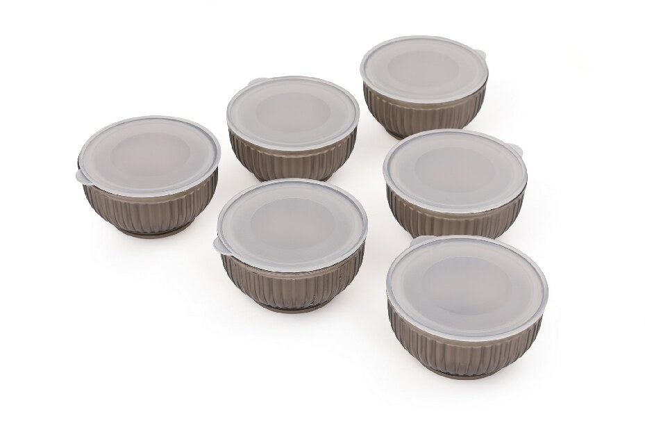 Set recipiente alimente (6 buc.) Cesire 07 (gri negru)