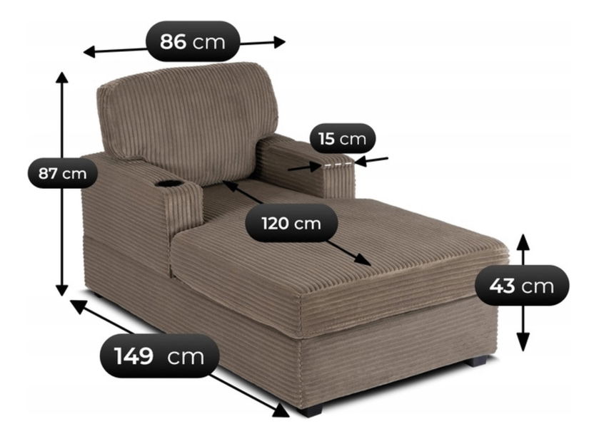 Kreslo Nuevos (béžová) 