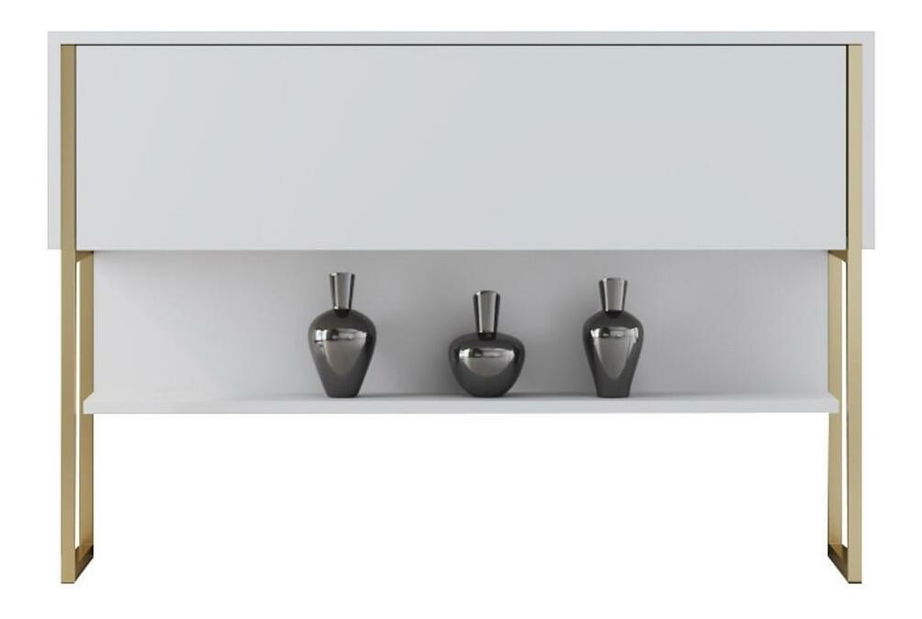 Măsuță consolă Luna 4 (auriu + Alb) 