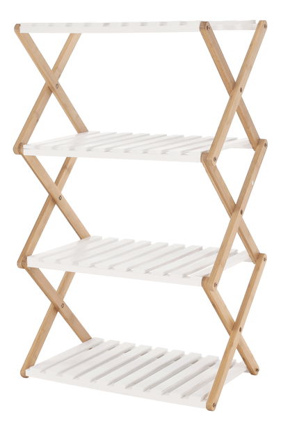 Regál Petria 3 (biela + hnedá)