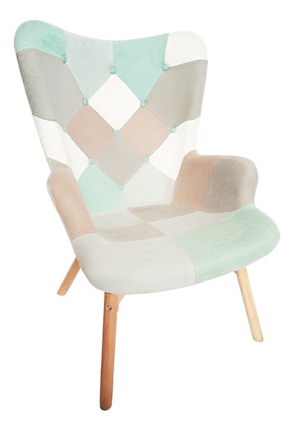 Dizajnové kreslo Karapa (mentolová)