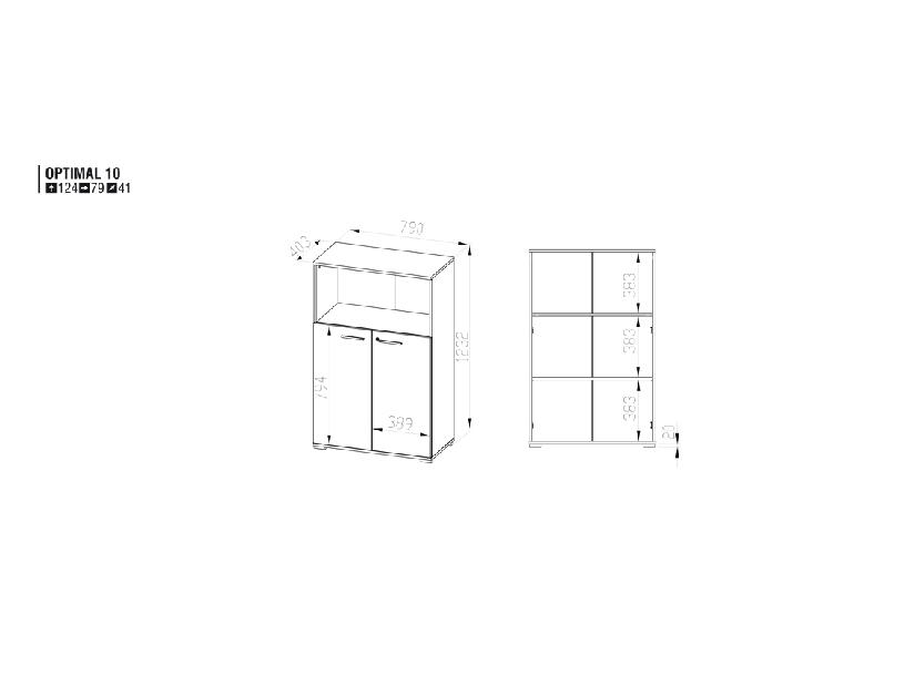Szekrény Optimal 10