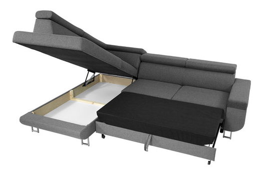 Rohová sedacia súprava Androderma (popolavá) (P)