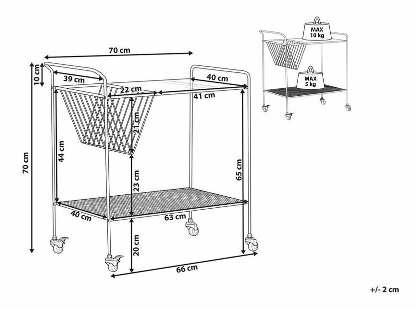 Măsuță servire Arne (negru)