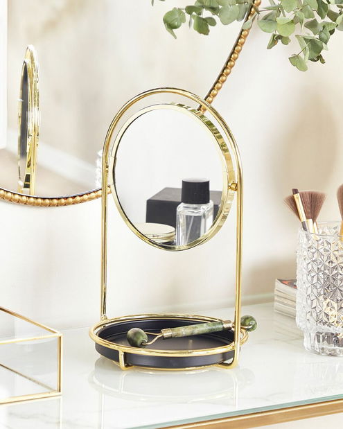 Oglindă machiaj Indza (auriu)