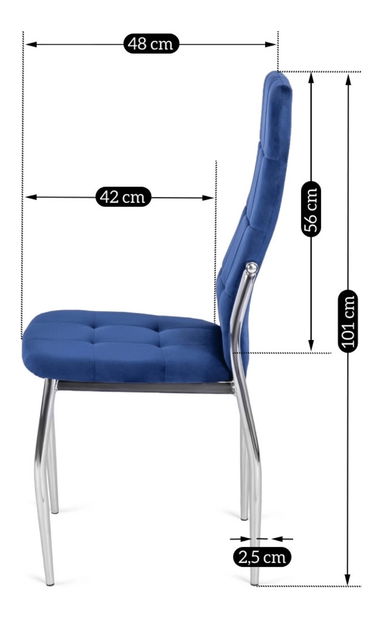 Étkezőszék Marinaleda (tengerészkék) 