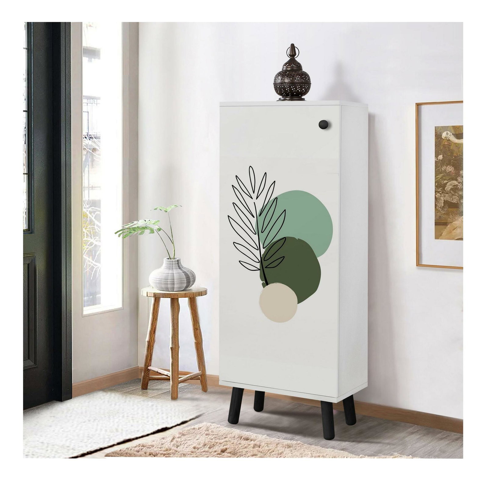 Cipőtároló (cipősszekrény) Beside 36 (fehér + fekete)