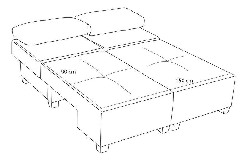 Sofa na razvlačenje Perenilla C (siva + orah)