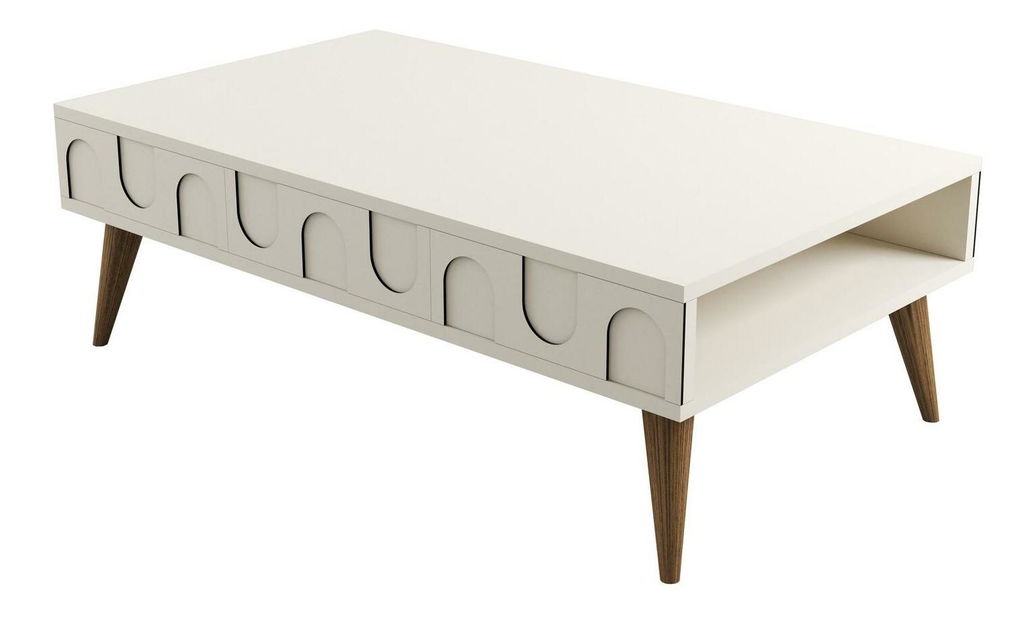 Măsuță de cafea Bipemu 1 (crem + nuc)