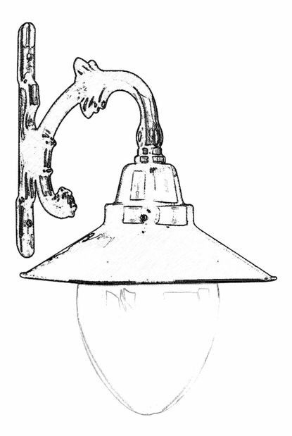 Kültéri fali lámpa Imogan (fekete + fehér)