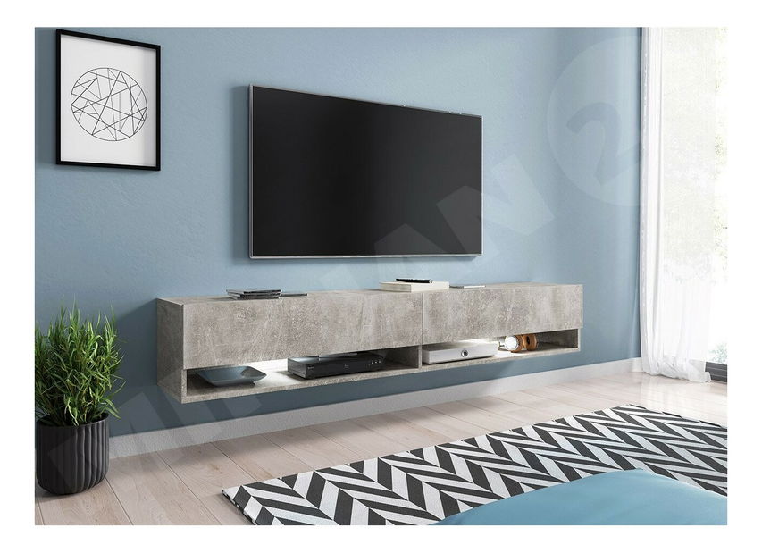 Masă TV/Dulap Aldesia 180 (beton smart) (fără iluminat)