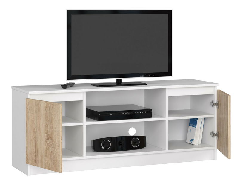 Măsuță TV Dariel (Alb + Stejar sonoma)