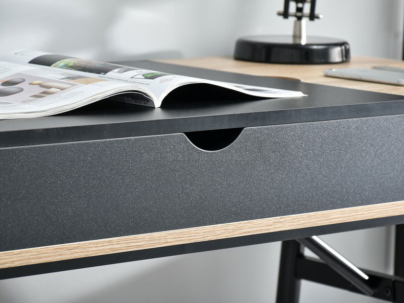 PC stolić Vicken (hrast + crna)