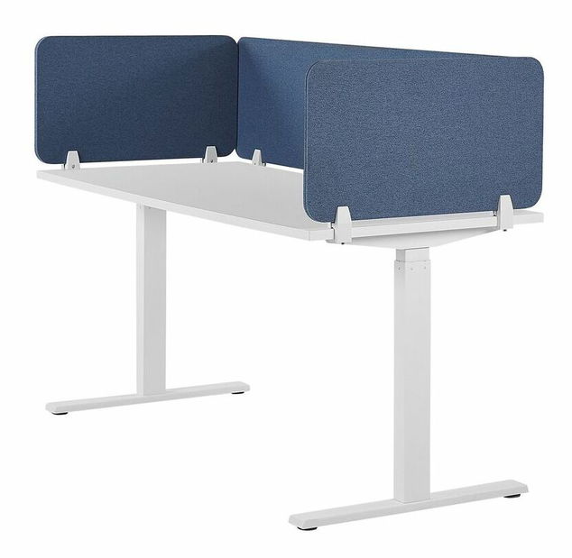 Prepážka na pracovný stôl 80x40 cm Whitley (modrá)